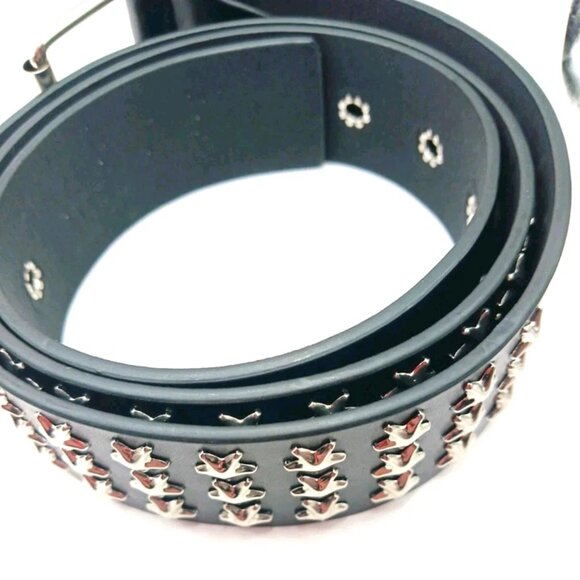 Gothic Stars Vegan Leather Belt Unisex Black- New - Picture 5 of 10